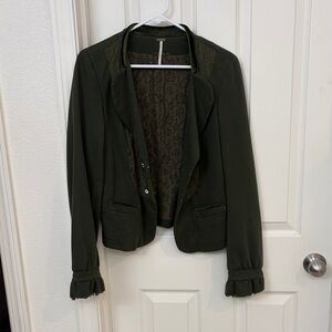 Free People olive green jacket